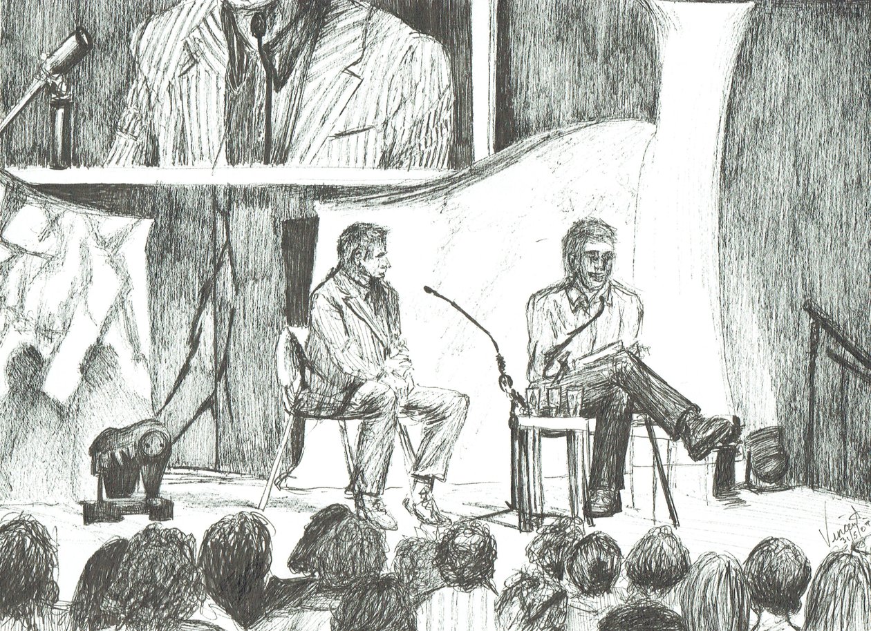 Intervju med Johnny Walker; 2007; (blekk på papir) av Vincent Alexander Booth