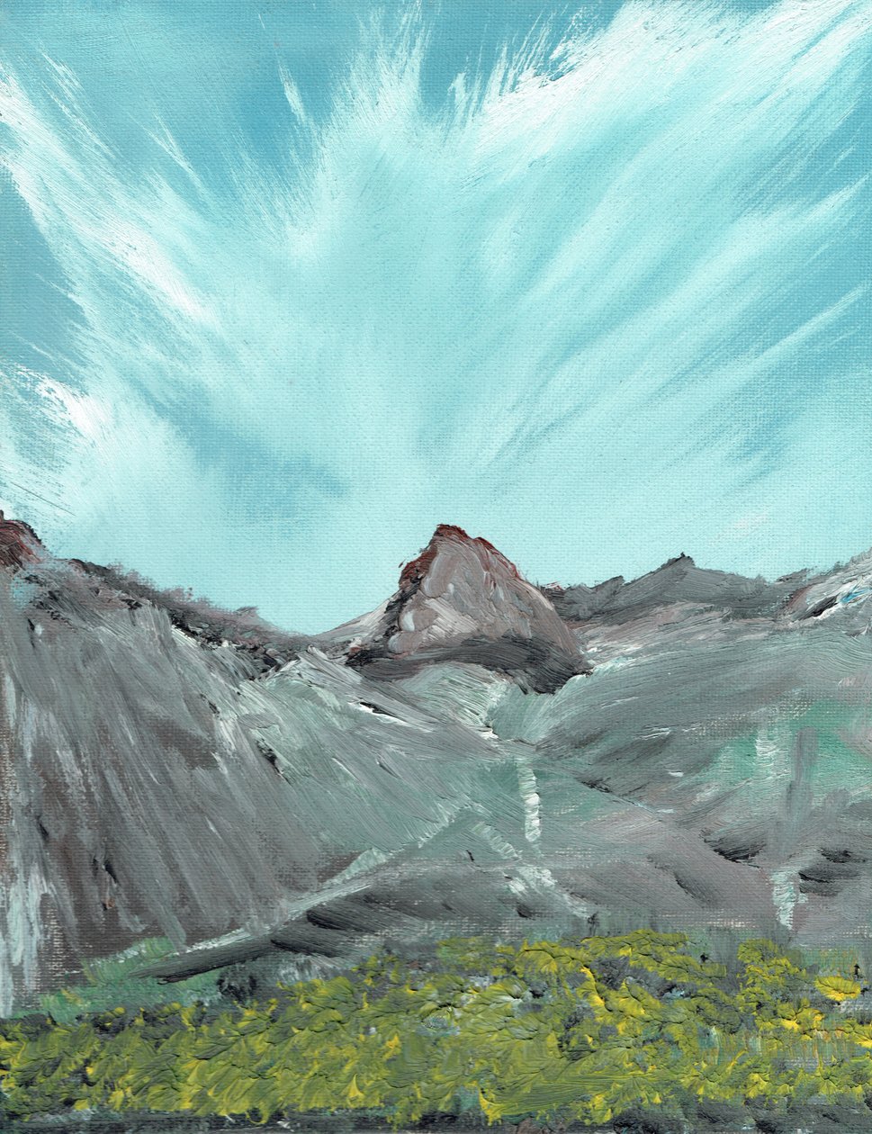 Lakeland Hills, 2010, (akryl på lerretstavle) av Vincent Alexander Booth