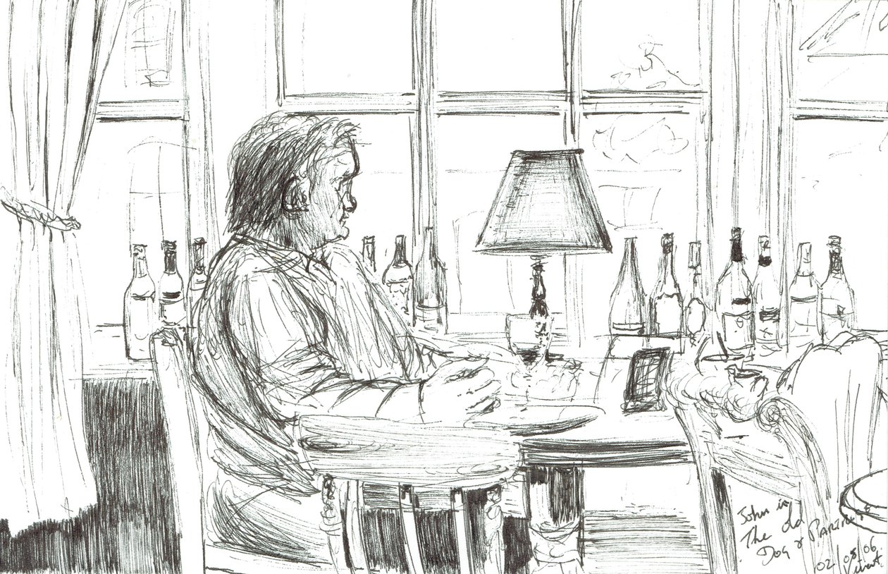 Mann på en pub etter måltid, 2006 av Vincent Alexander Booth