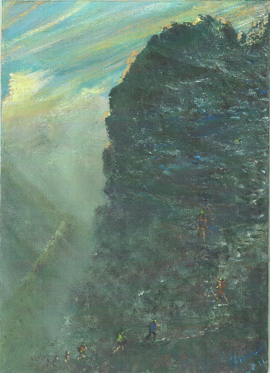 Steinete stigning opp på fjellet, 2011 av Vincent Alexander Booth