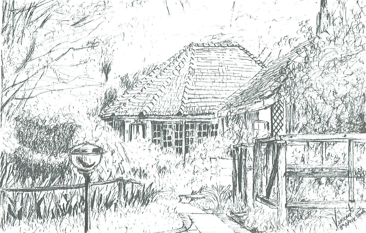 Rommene på hotellet, Lake Naivasha, 2006 av Vincent Alexander Booth