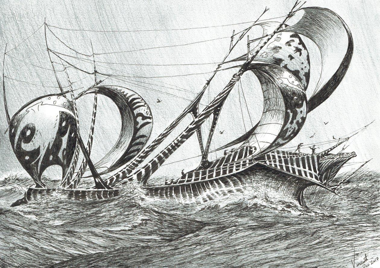 Stormskapere Tyrrenhavet, 2018 av Vincent Alexander Booth