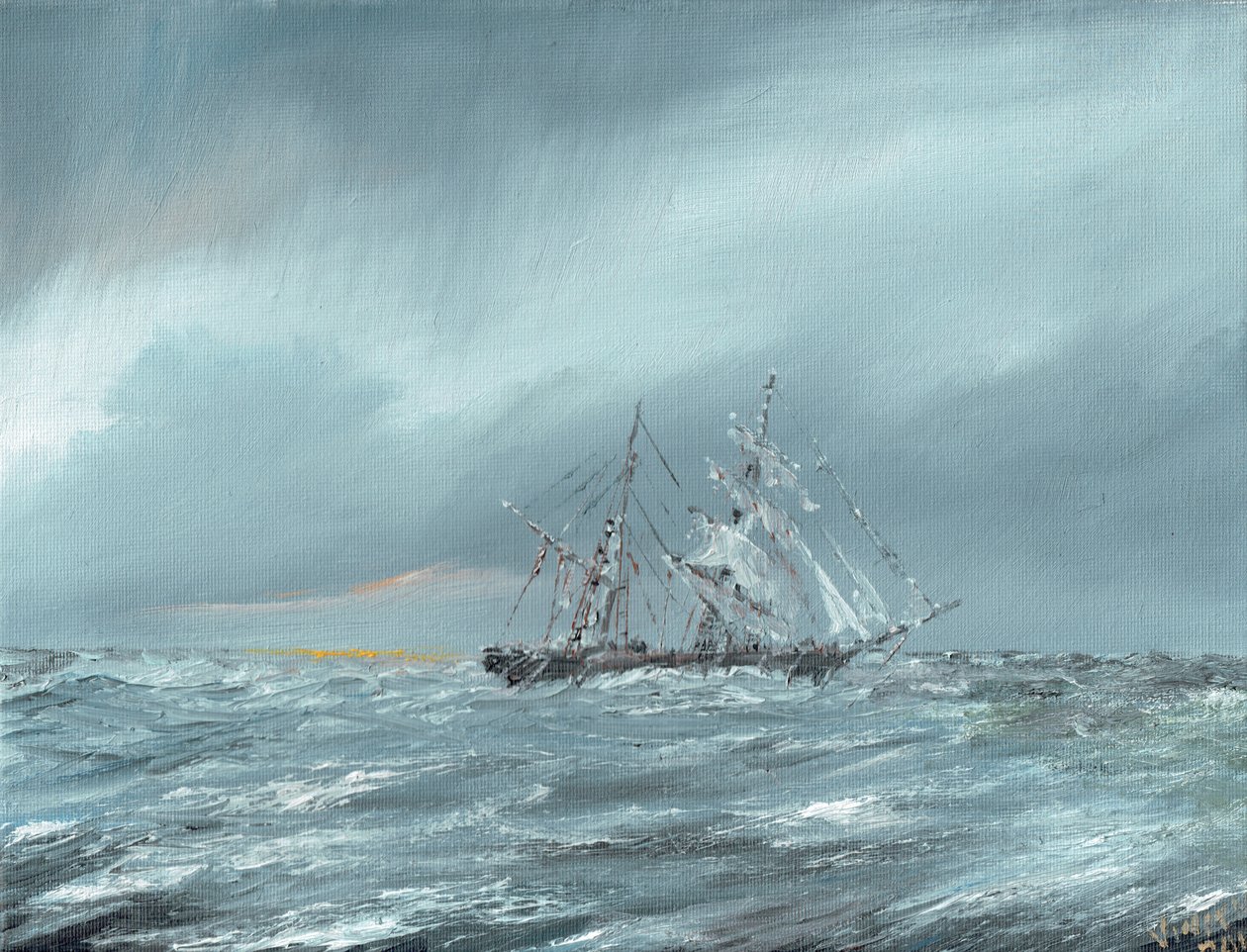 Mary Celeste i drift 5. desember 1872, 2016, av Vincent Alexander Booth