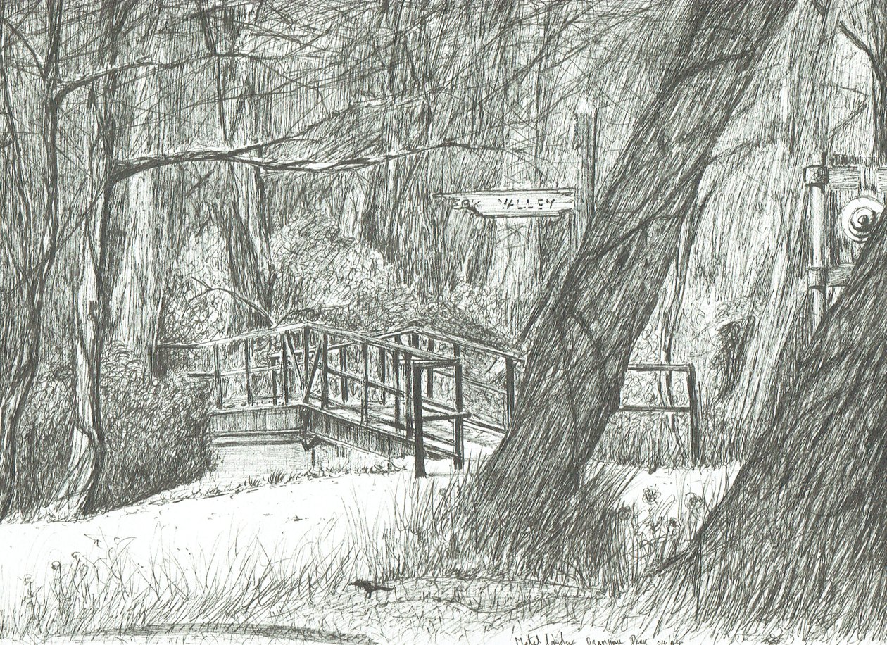 Den gamle metallbroen, Bramhall park, 2004 av Vincent Alexander Booth