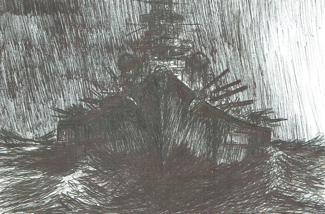 Tirpitz i tungt vær 1942, 2004 av Vincent Alexander Booth