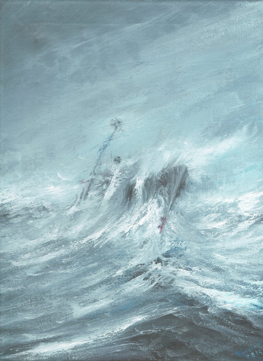 USS Hull tapte i stillehavstyfonen 18. desember 1944, 2019 av Vincent Alexander Booth