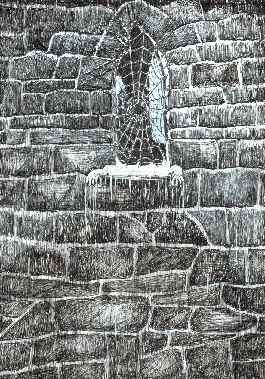 side 11, The Castle in the Forest of Findhorn, 2006, (blekk på papir) av Vincent Alexander Booth