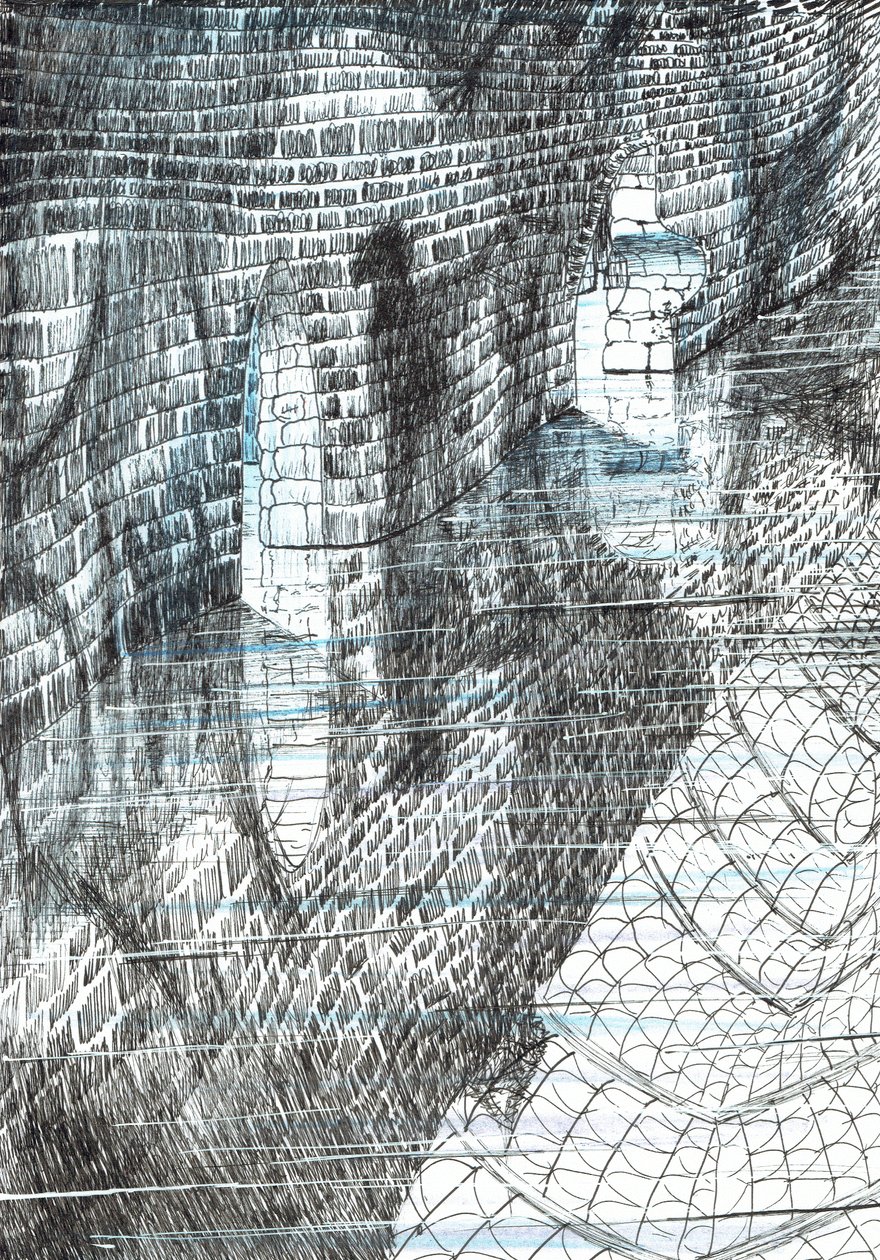 side 17, The Castle in the Forest of Findhorn, 2006, (blekk på papir) av Vincent Alexander Booth