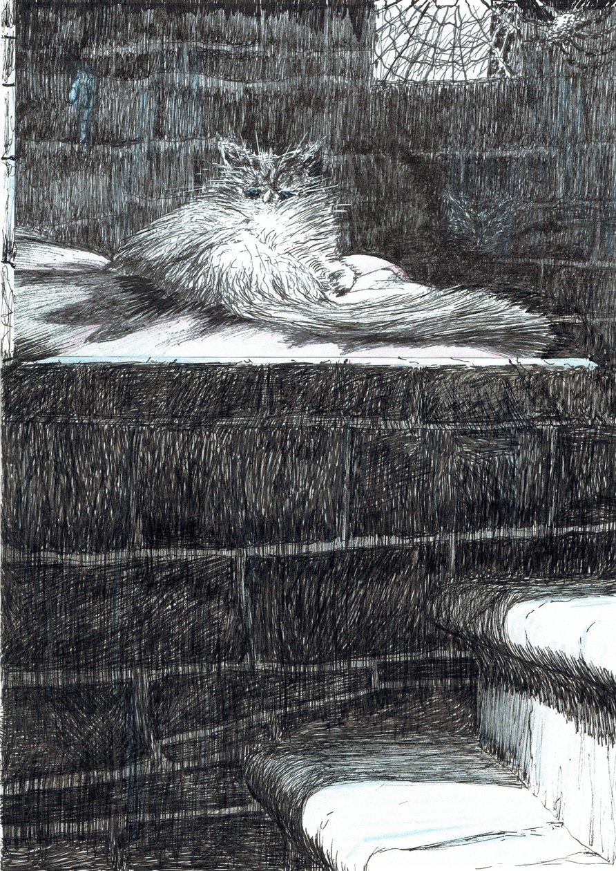 side 21, The Castle in the Forest of Findhorn, 2006, (blekk på papir) av Vincent Alexander Booth