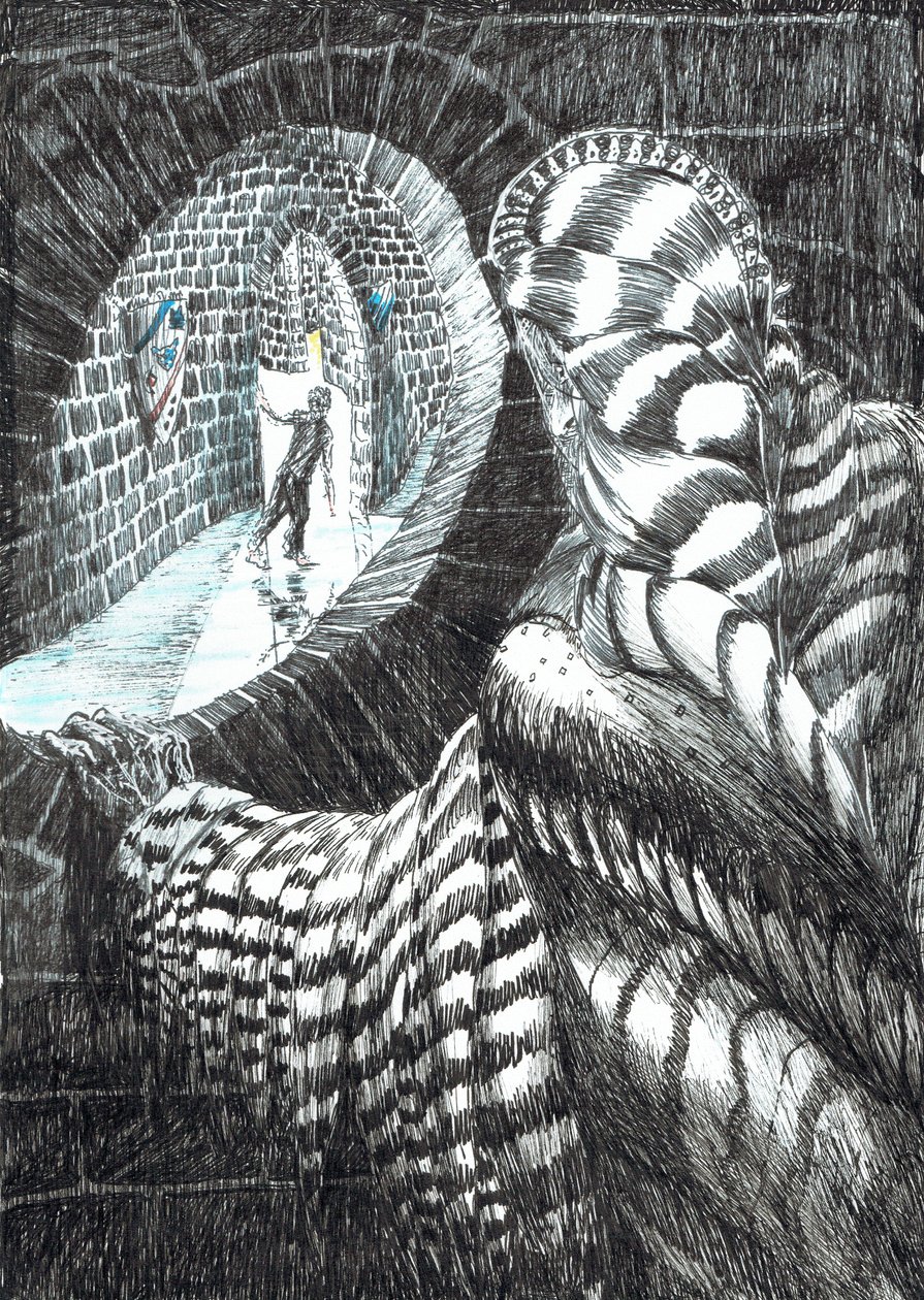 side 27, The Castle in the Forest of Findhorn, 2006, (blekk på papir) av Vincent Alexander Booth