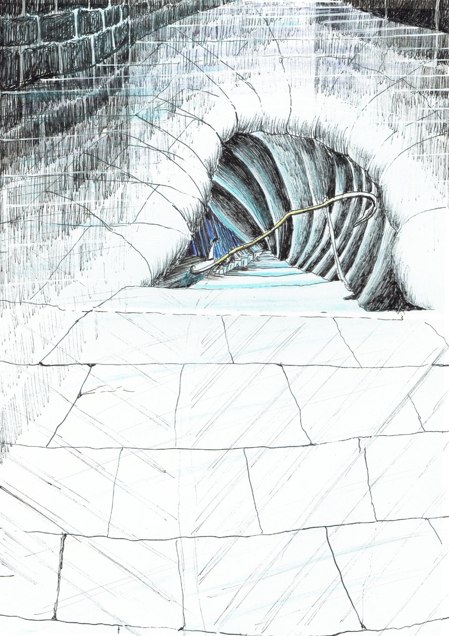 side 45, The Castle in the Forest of Findhorn, 2006, (blekk på papir) av Vincent Alexander Booth