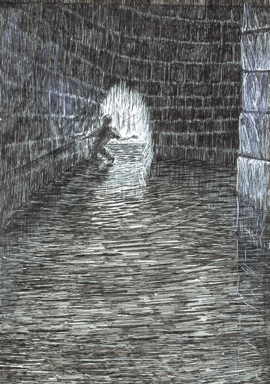 side 47, The Castle in the Forest of Findhorn, 2006, (blekk på papir) av Vincent Alexander Booth