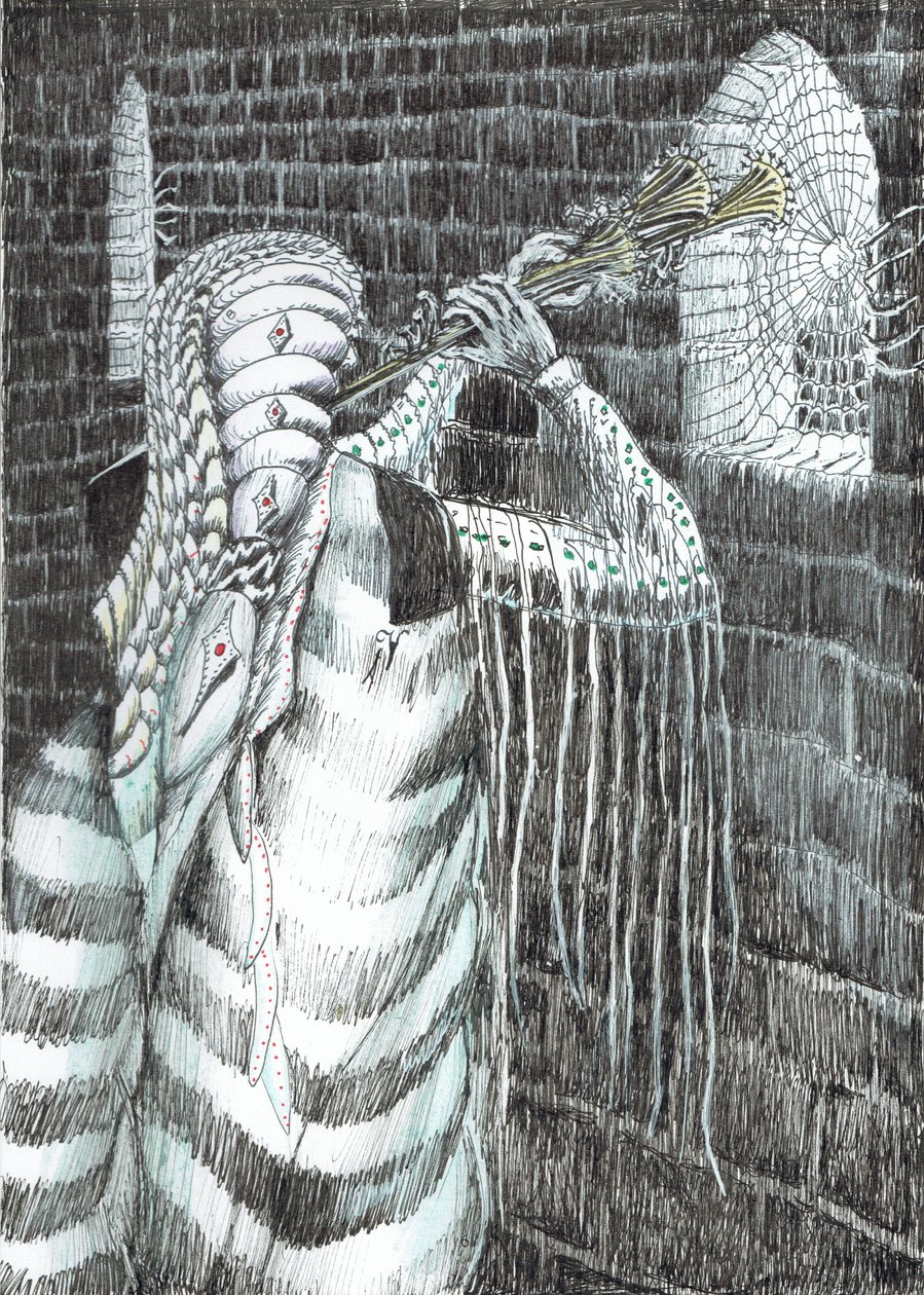 side 7, The Castle in the Forest of Findhorn, 2006, (blekk på papir) av Vincent Alexander Booth