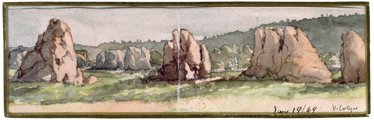 Rock Scene, Arizona, 19. juni 1869 (akvarell) av Vincent Colyer