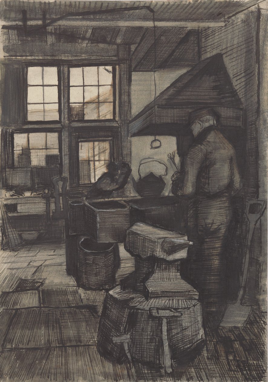 Forge, 1882. av Vincent van Gogh