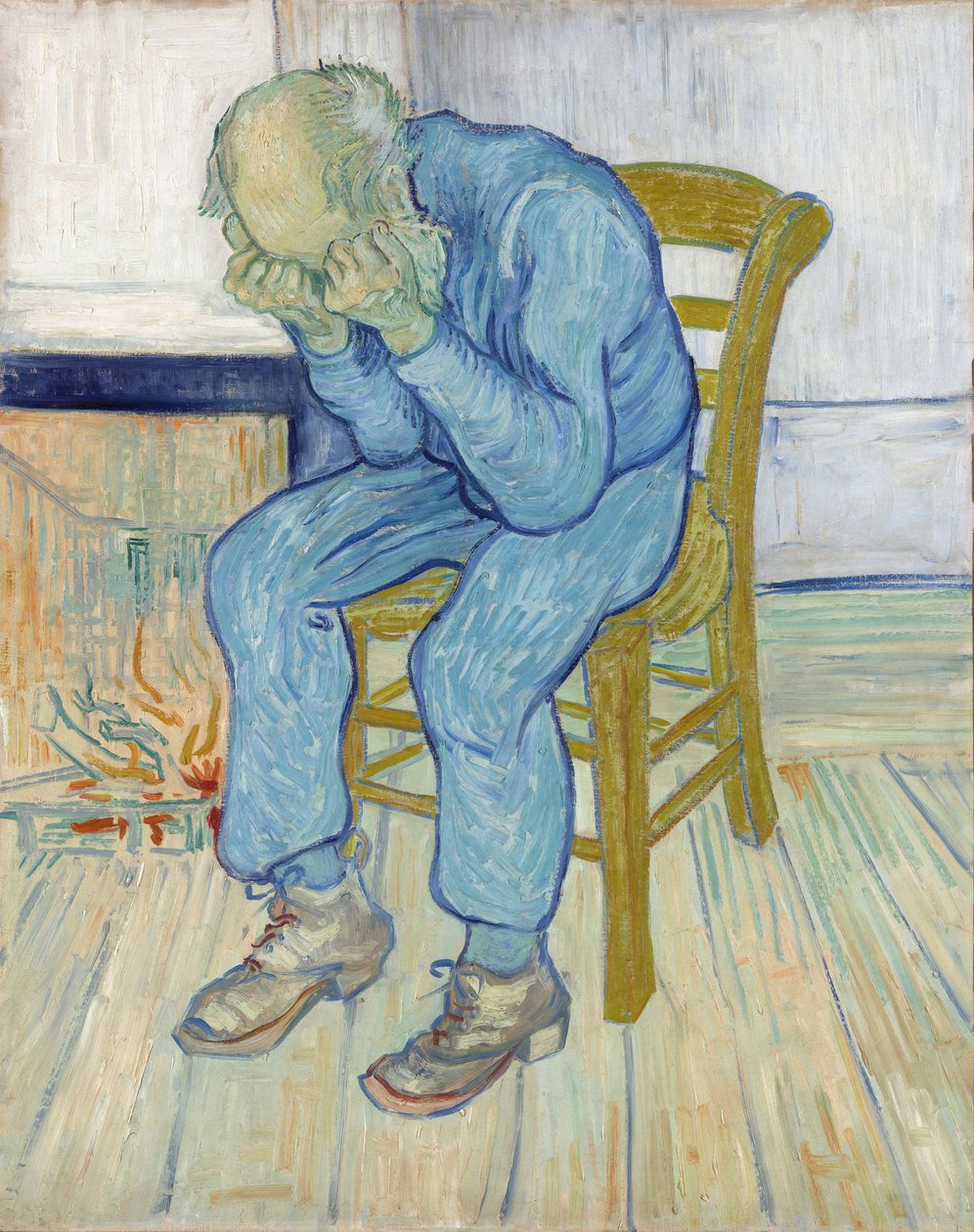 Sørgende gammel mann ved evighetens port, 1890. av Vincent van Gogh