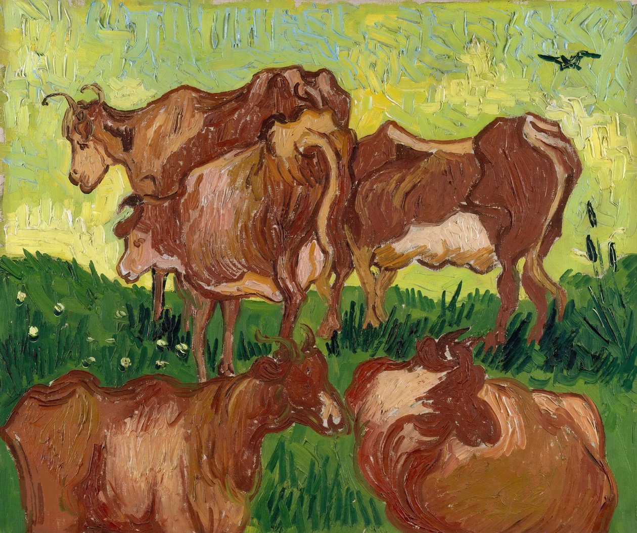 Kyrne etter Jacob Jordaens, 1890. av Vincent van Gogh
