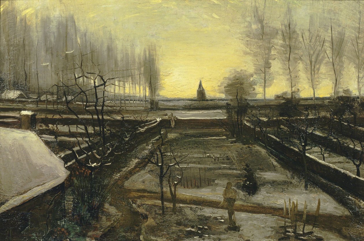 Prestegården i Nuenen i snøen, 1885. av Vincent van Gogh