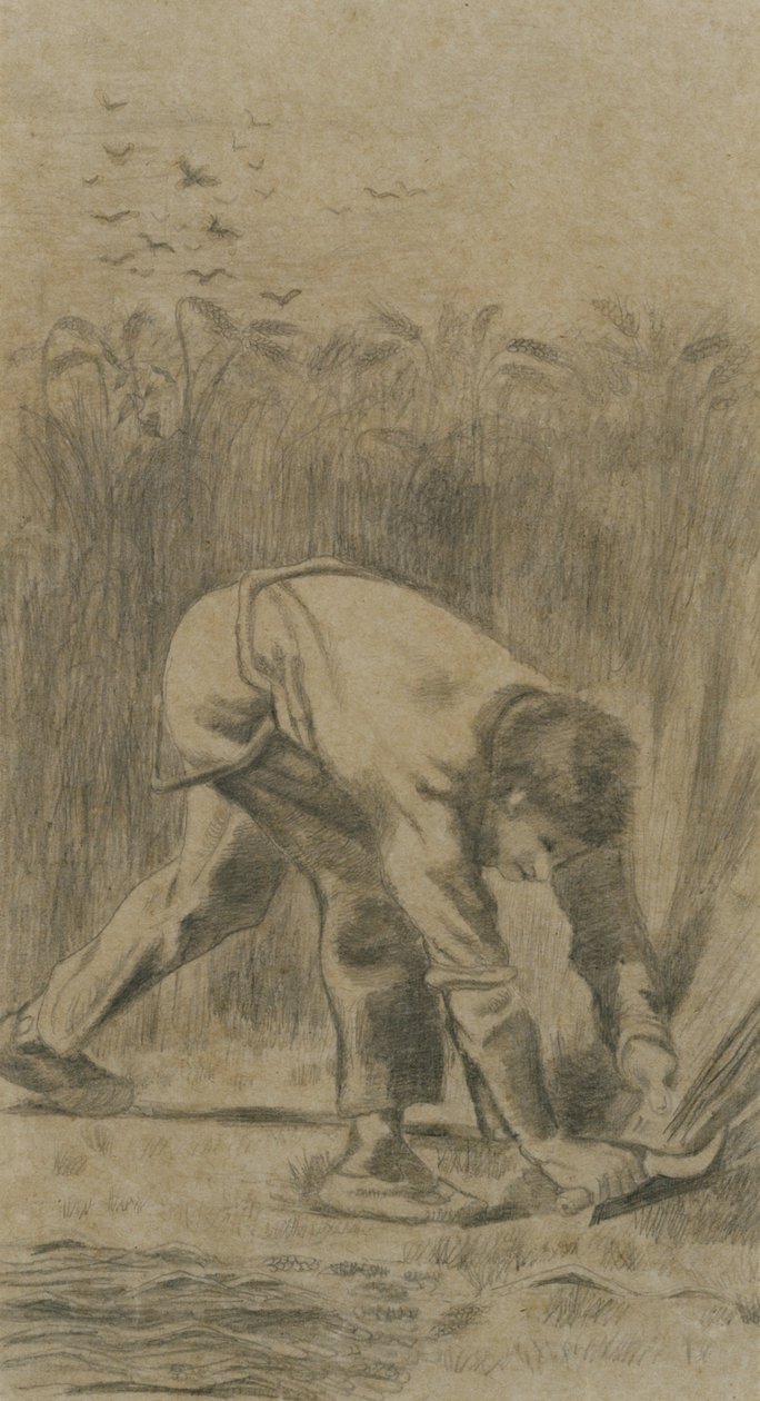 The Reaper after Millet, 1880. av Vincent van Gogh