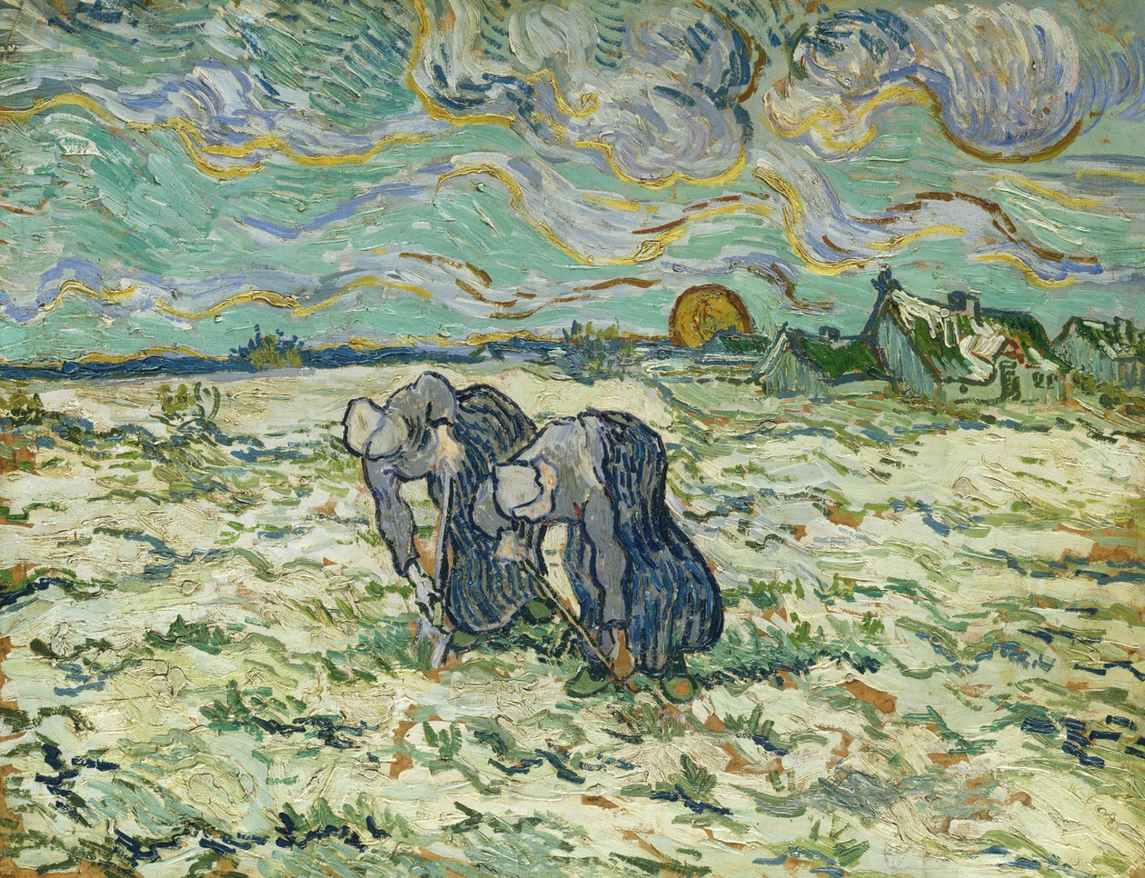 To bondekvinner, 1890. av Vincent van Gogh