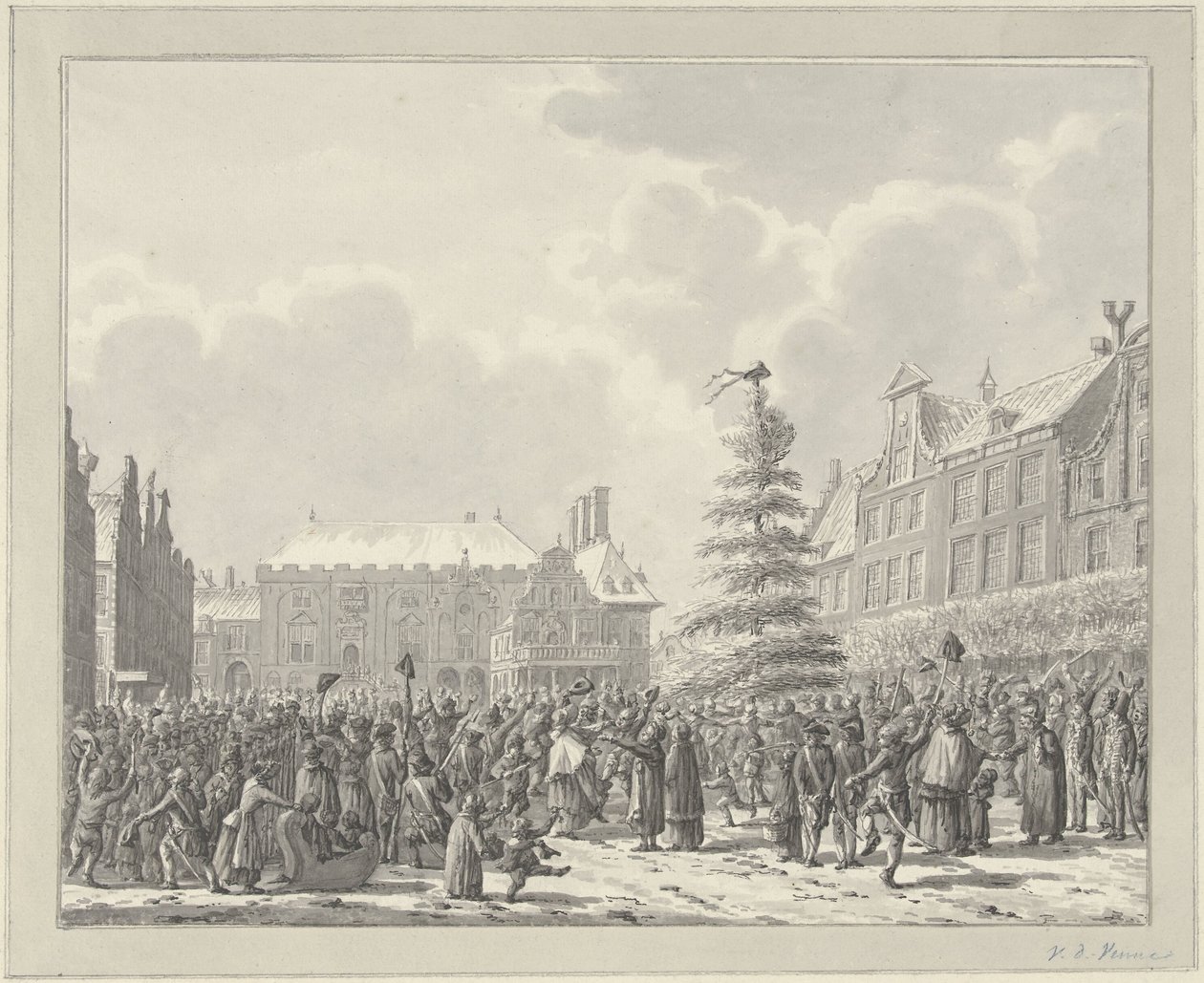 Revolusjon i Haarlem, 19. januar 1795 av Vincent Jansz. van der Vinne