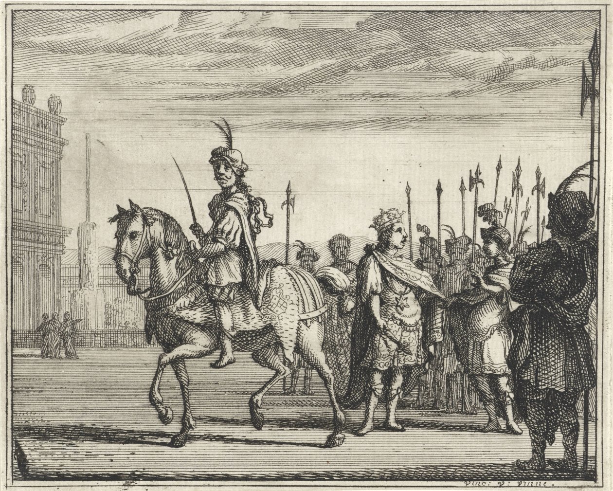 Tjener til hest og konge til fots av Vincent Laurensz. van der Vinne (II)