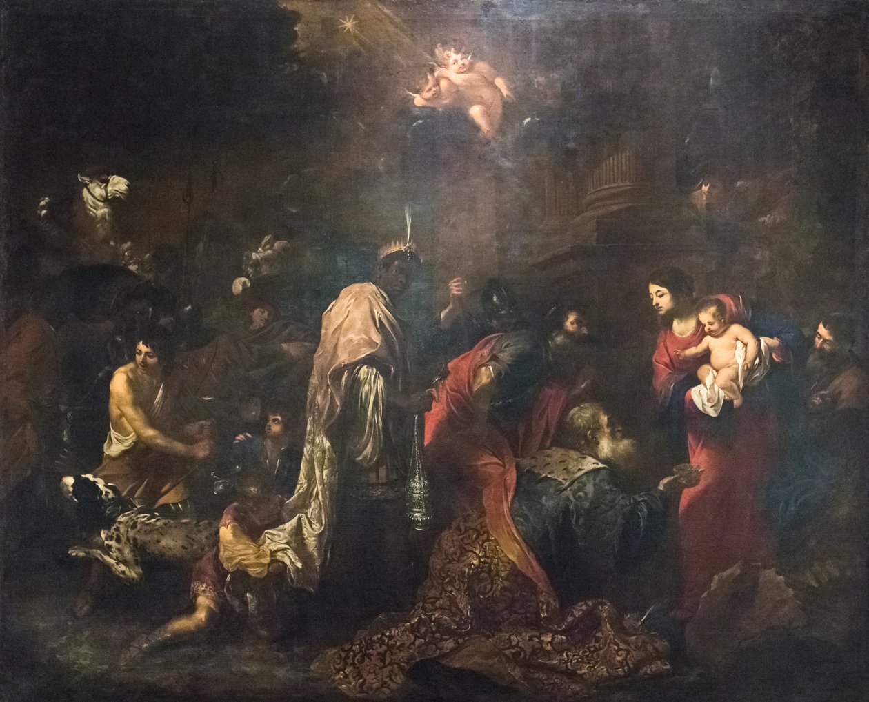 The Adoration of the Magi (olje på lerret) av Vincent Malo
