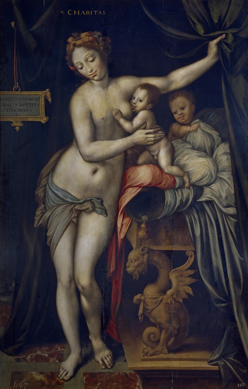 Veldedighet, av 1555 av Vincent Sellaer