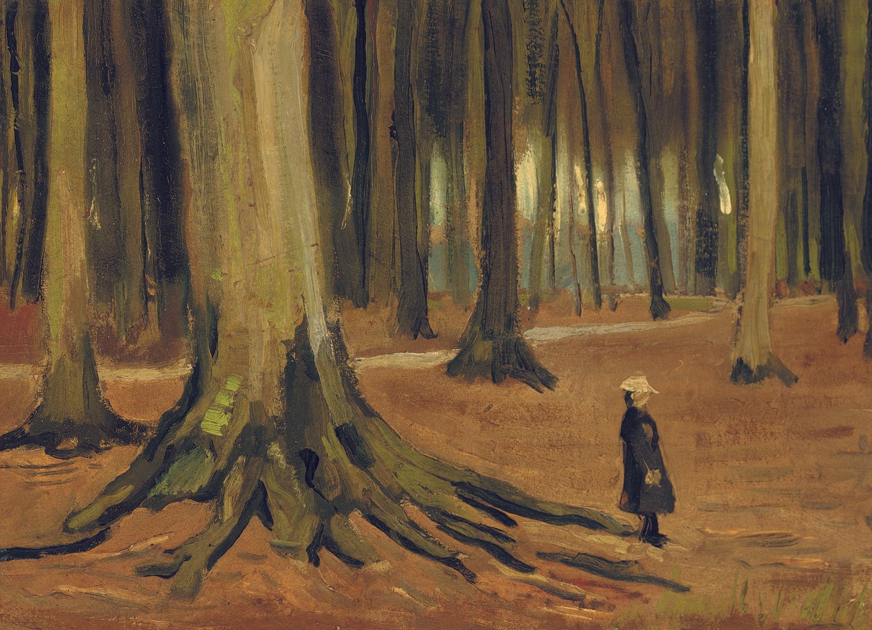 A Girl in a Wood, 1882 av Vincent van Gogh