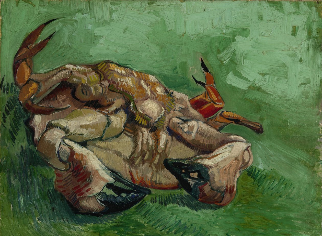 En krabbe, liggende på ryggen, 1889 av Vincent van Gogh