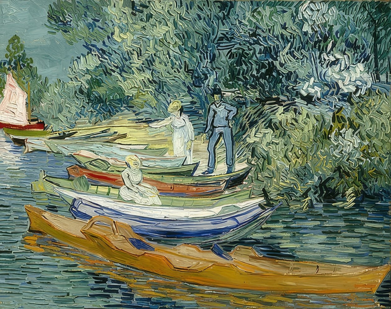 På bredden av Oise i Auvers. 1890 av Vincent van Gogh