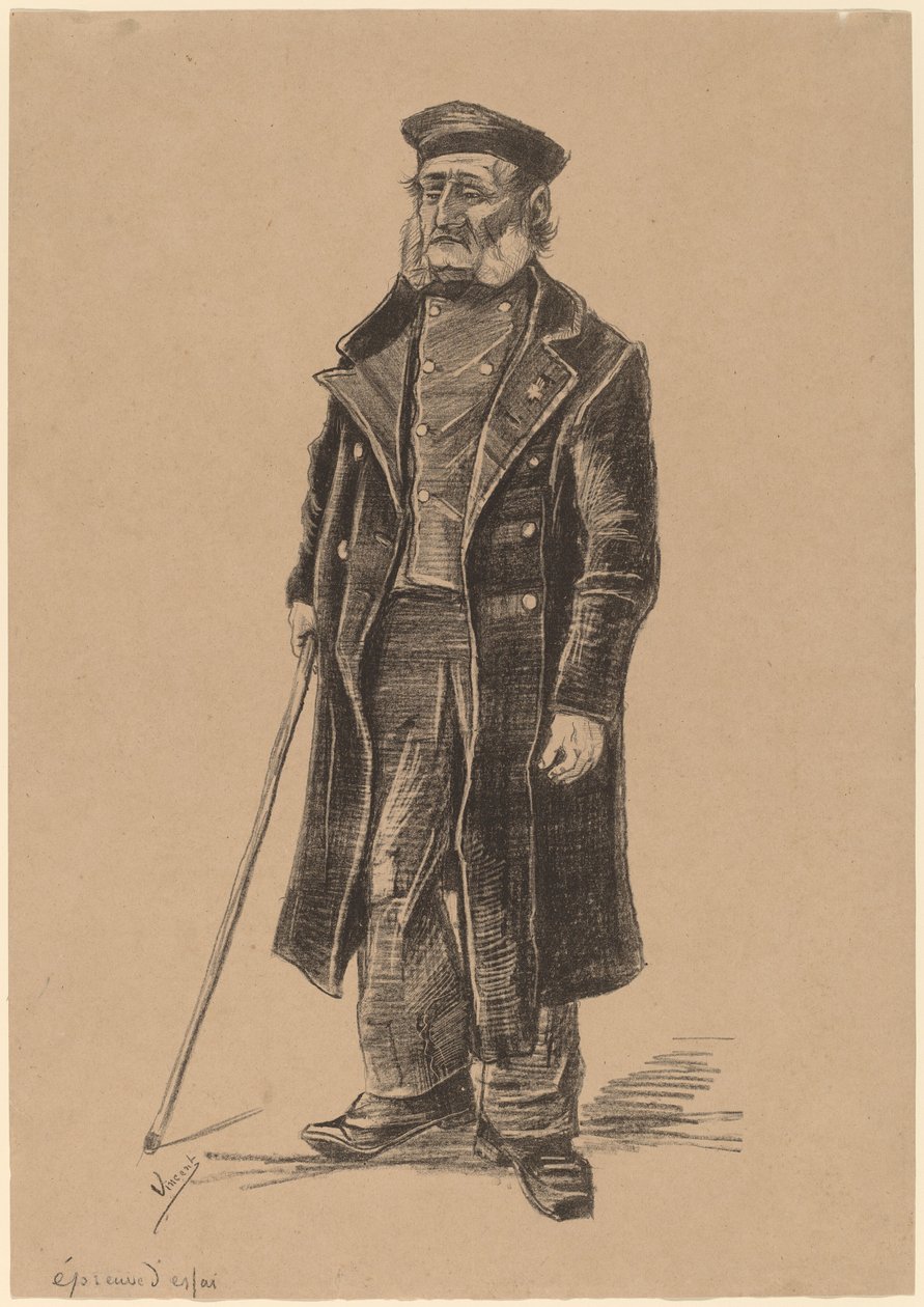 Fattighusbeboere, stående av Vincent van Gogh