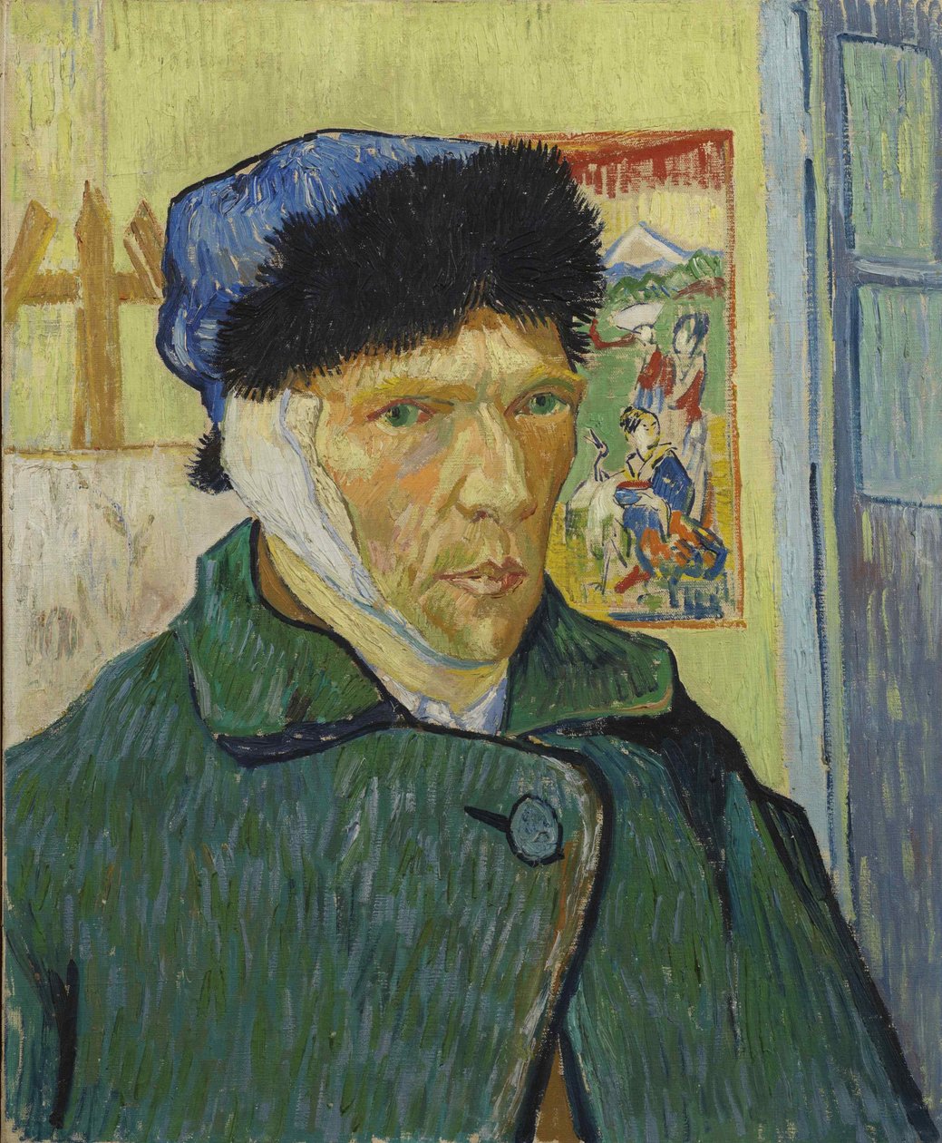 Selvportrett med bandasjert øre, 1889. av Vincent van Gogh