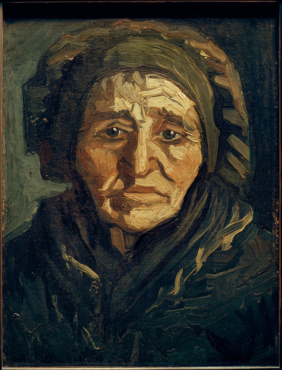 Bondekone: kjerring med mørk hette av Vincent van Gogh