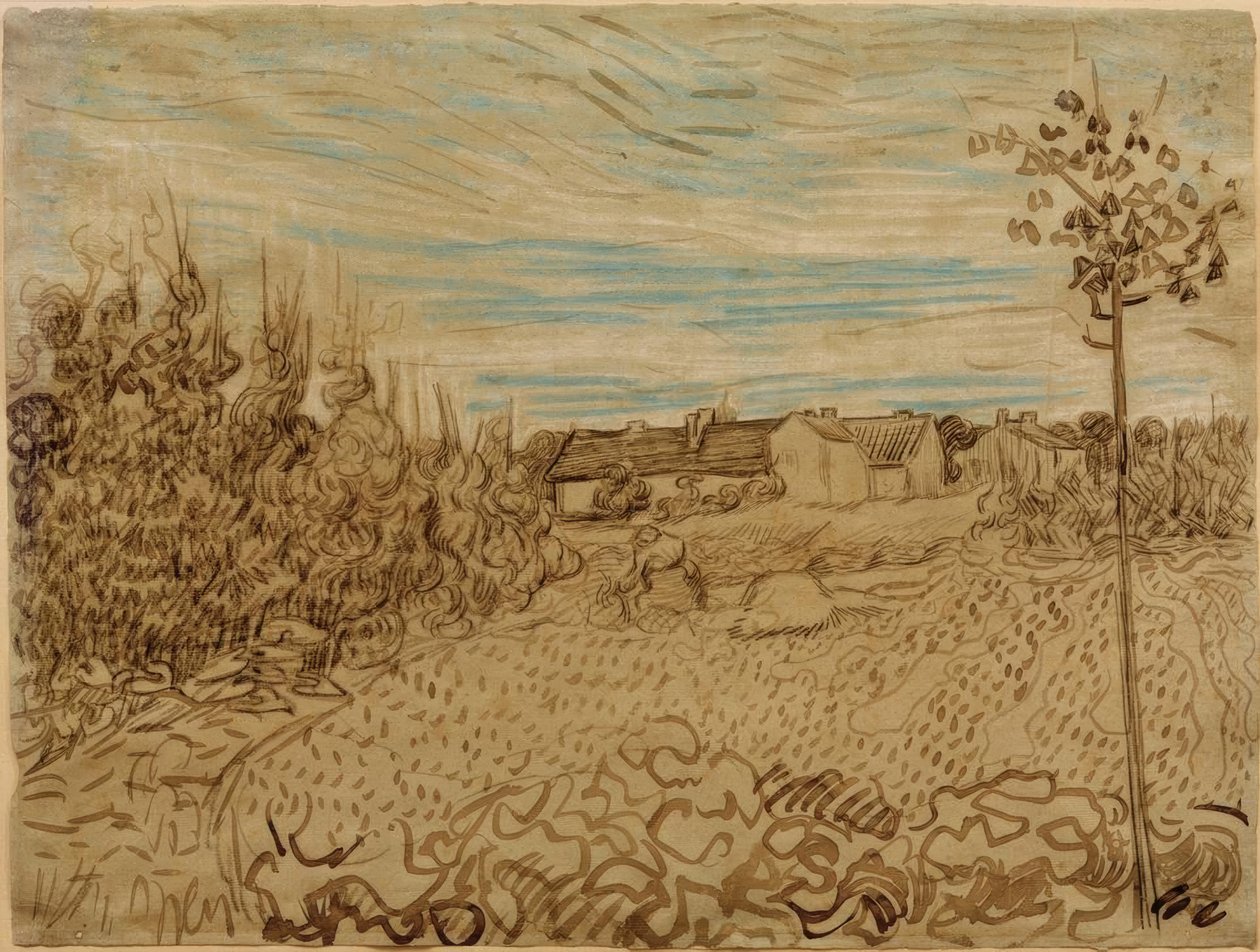 Våningshus på et jorde av Vincent van Gogh