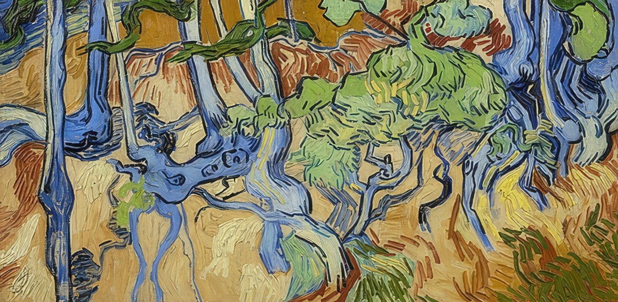 Trerøtter. 1890 av Vincent van Gogh