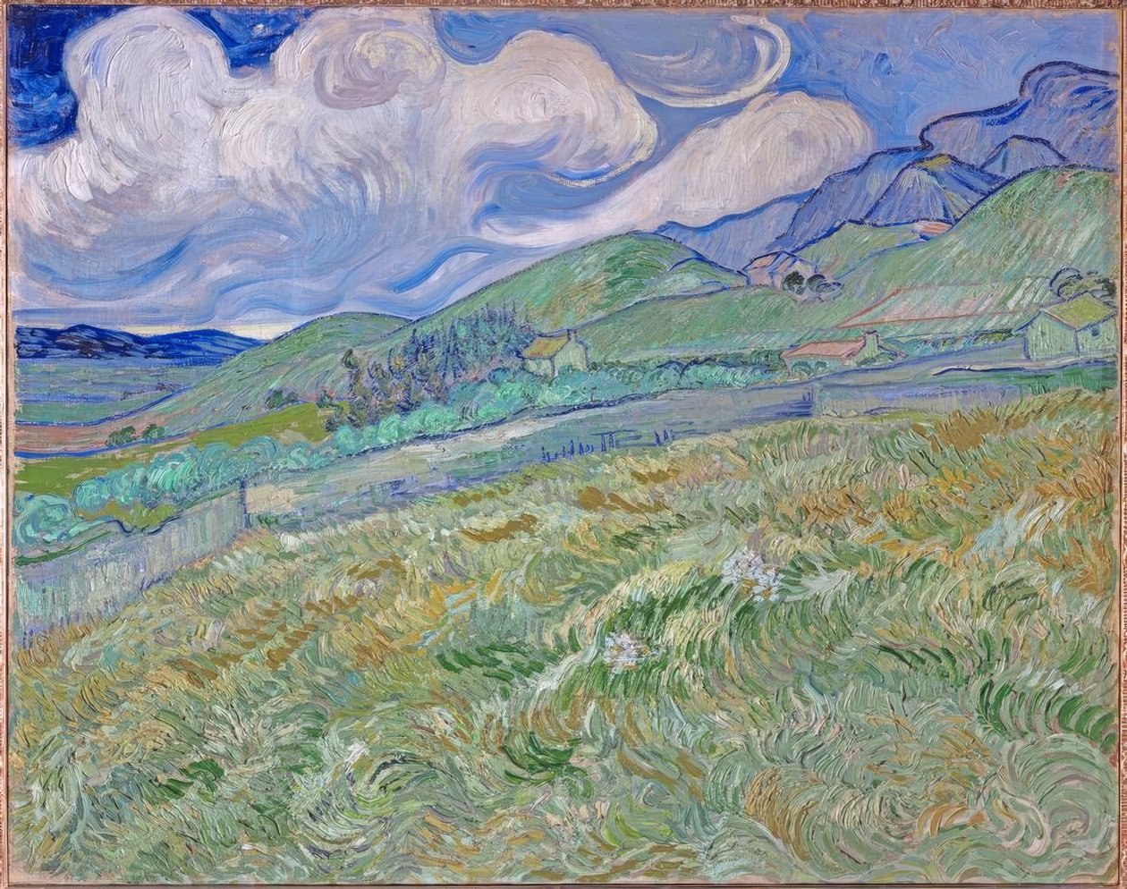 Fjelllandskap bak Saint-Paul Hospital av Vincent van Gogh