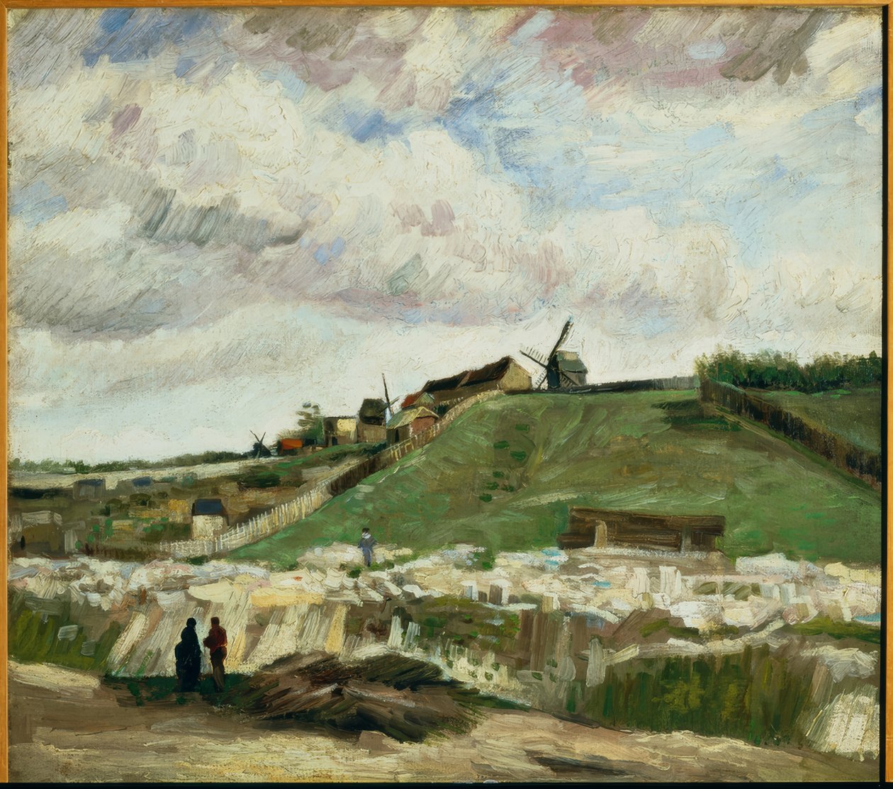 Utsikt over Montmartre med steinbruddet og møllene av Vincent van Gogh