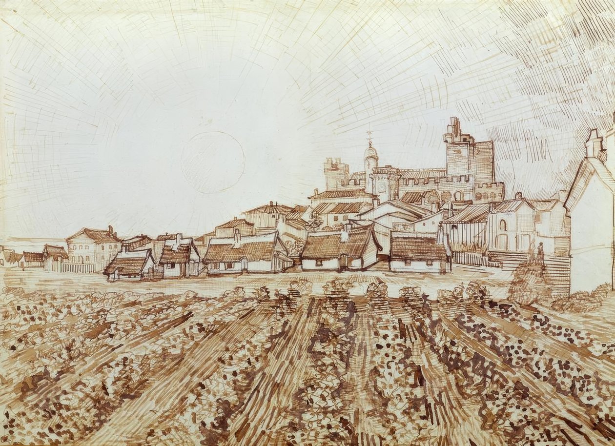 Utsikt over Saintes-Maries av Vincent van Gogh