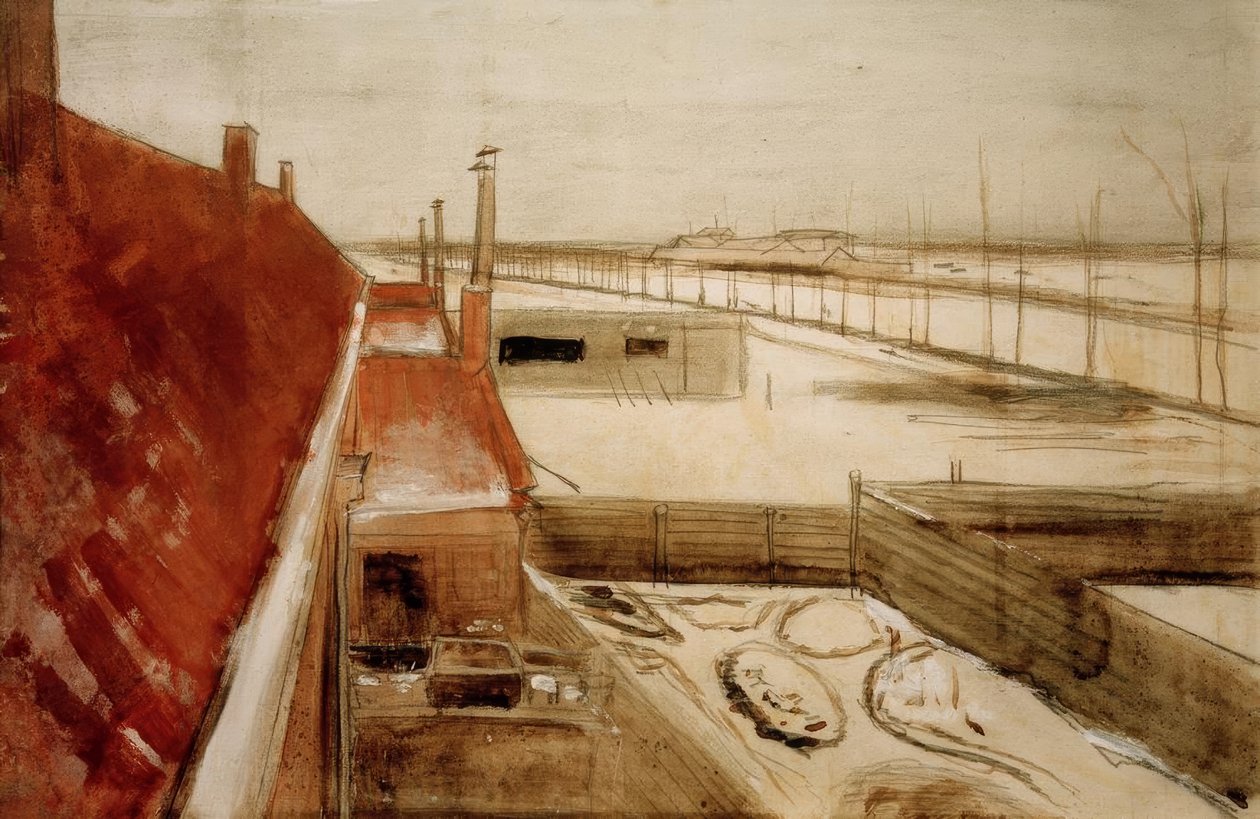 Utsikt fra kunstnerens atelier i Haag av Vincent van Gogh