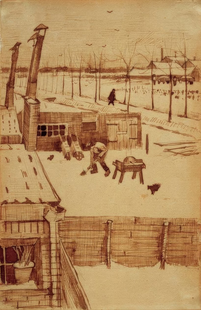 Utsikt fra kunstnerens atelier i Haag av Vincent van Gogh