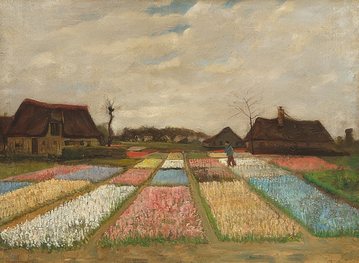 Blomsterbed i Holland. Rundt 1883 av Vincent van Gogh