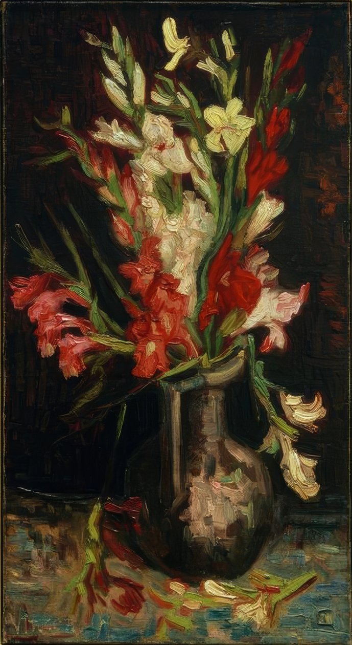 En haug med blomster av Vincent van Gogh
