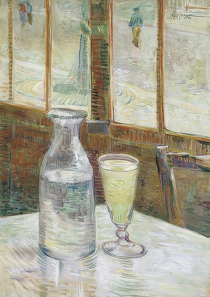 Kafébord med absint. 1887 av Vincent van Gogh