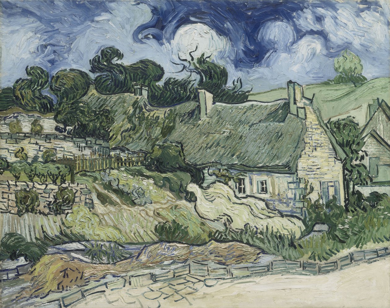 Stråtak i Cordeville, Auvers-sur-Oise av Vincent van Gogh