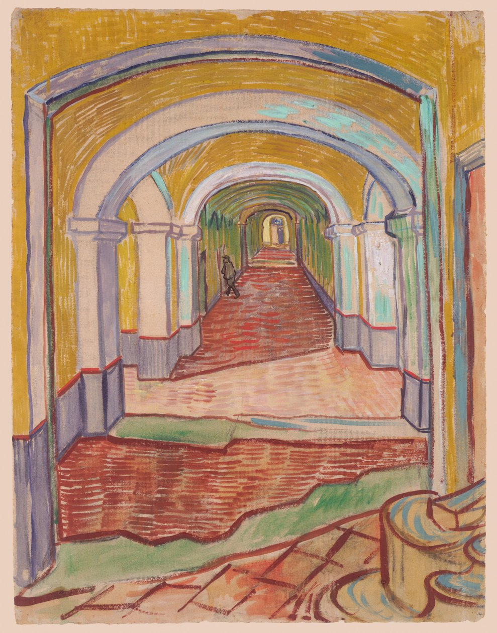Korridor på asylet av Vincent van Gogh