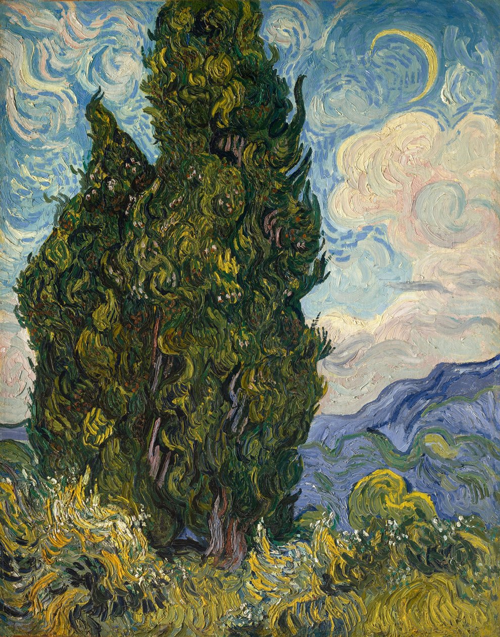 Sypresser av Vincent van Gogh