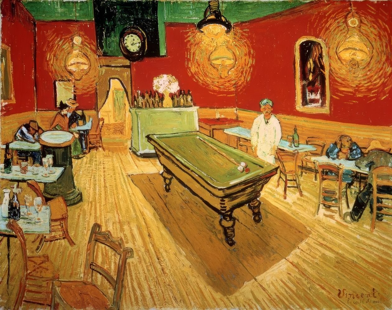 Nattkafeen på Place Lamartine i Arles av Vincent van Gogh