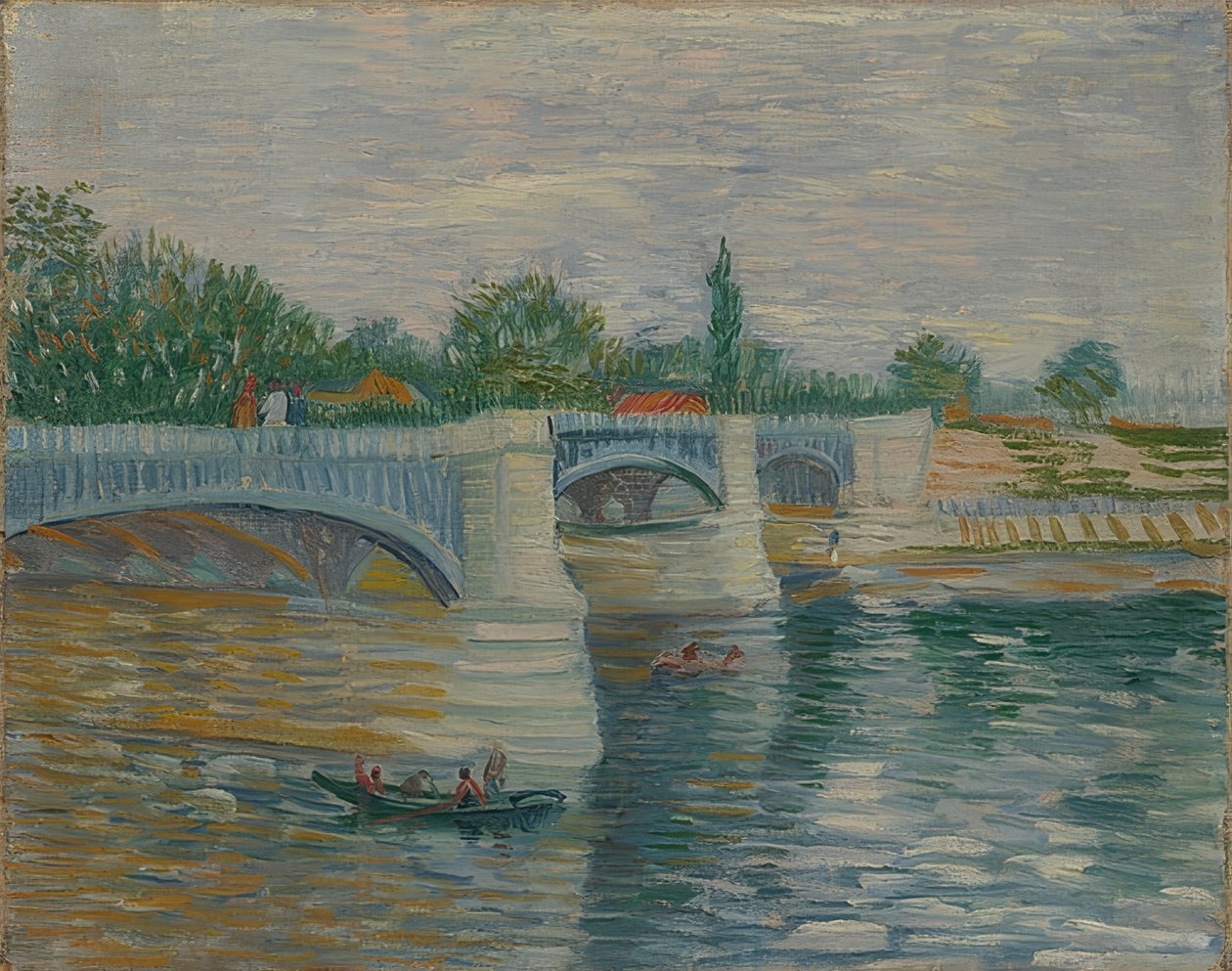 Courbevoie-broen. 1887 av Vincent van Gogh