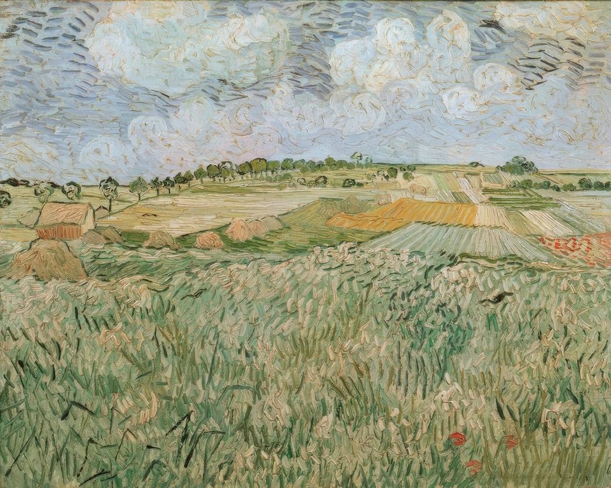 Sletta ved Auvers med regnskyer av Vincent van Gogh